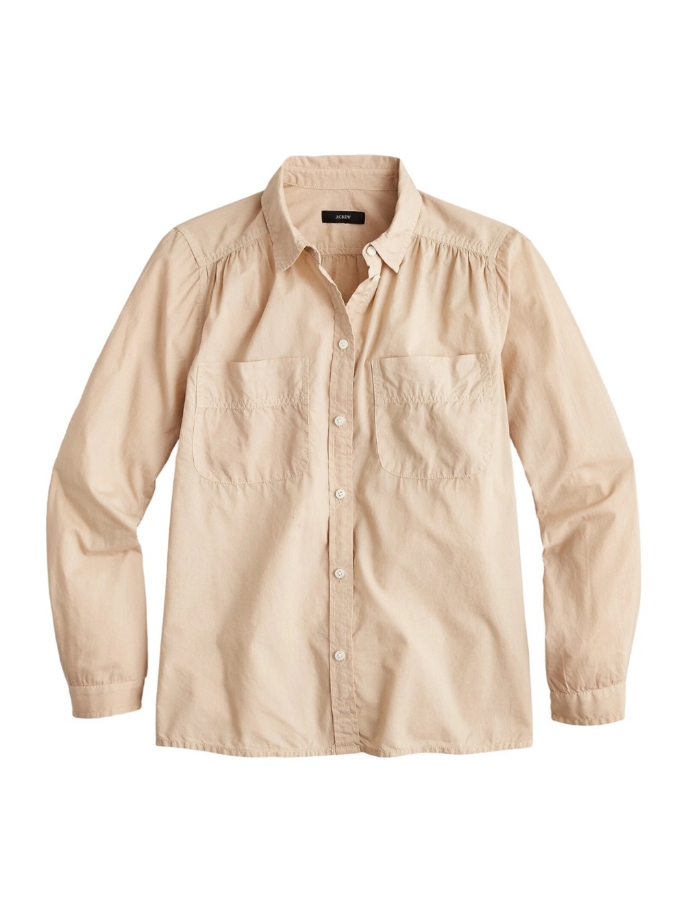 J. Crew Garment-dyed cotton poplin utility shirt